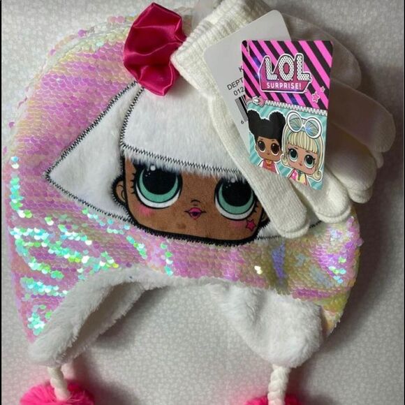 L.O.L. SURPRISE GIRLS Sequin Hat and Glove Set - Picture 5 of 6